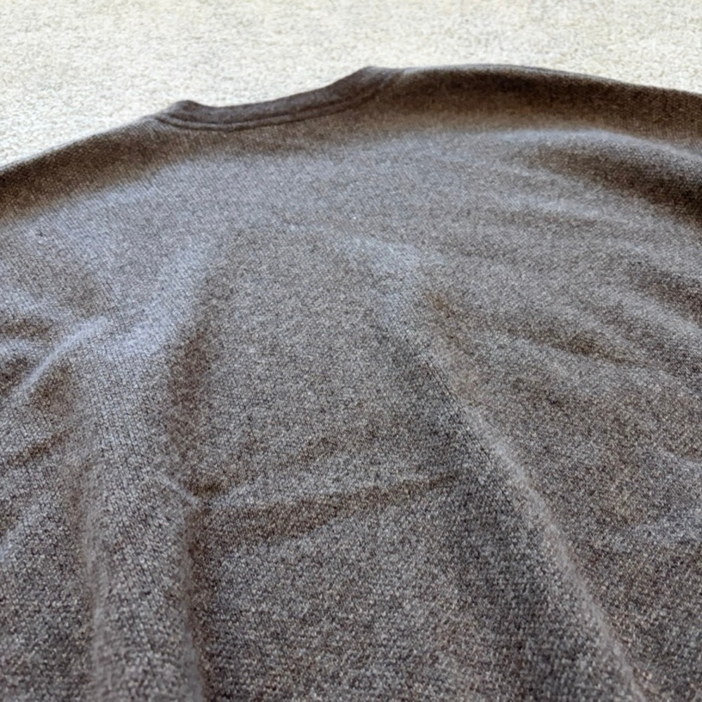Vince Poncho Womens M/L Wool Cashmere Striped V Neck Sweater Brown Cozy Knit - Picture 11 of 13